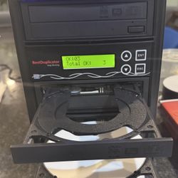 DVD/CD Duplicator Tower 24x Burner, Multiple Disc Copier Replication Recorder, 1 to 3 Target  