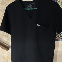 Figs Women’s Black Zamora Scrub Top, Size M