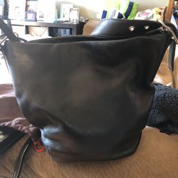 Coach black leather hobo great condition