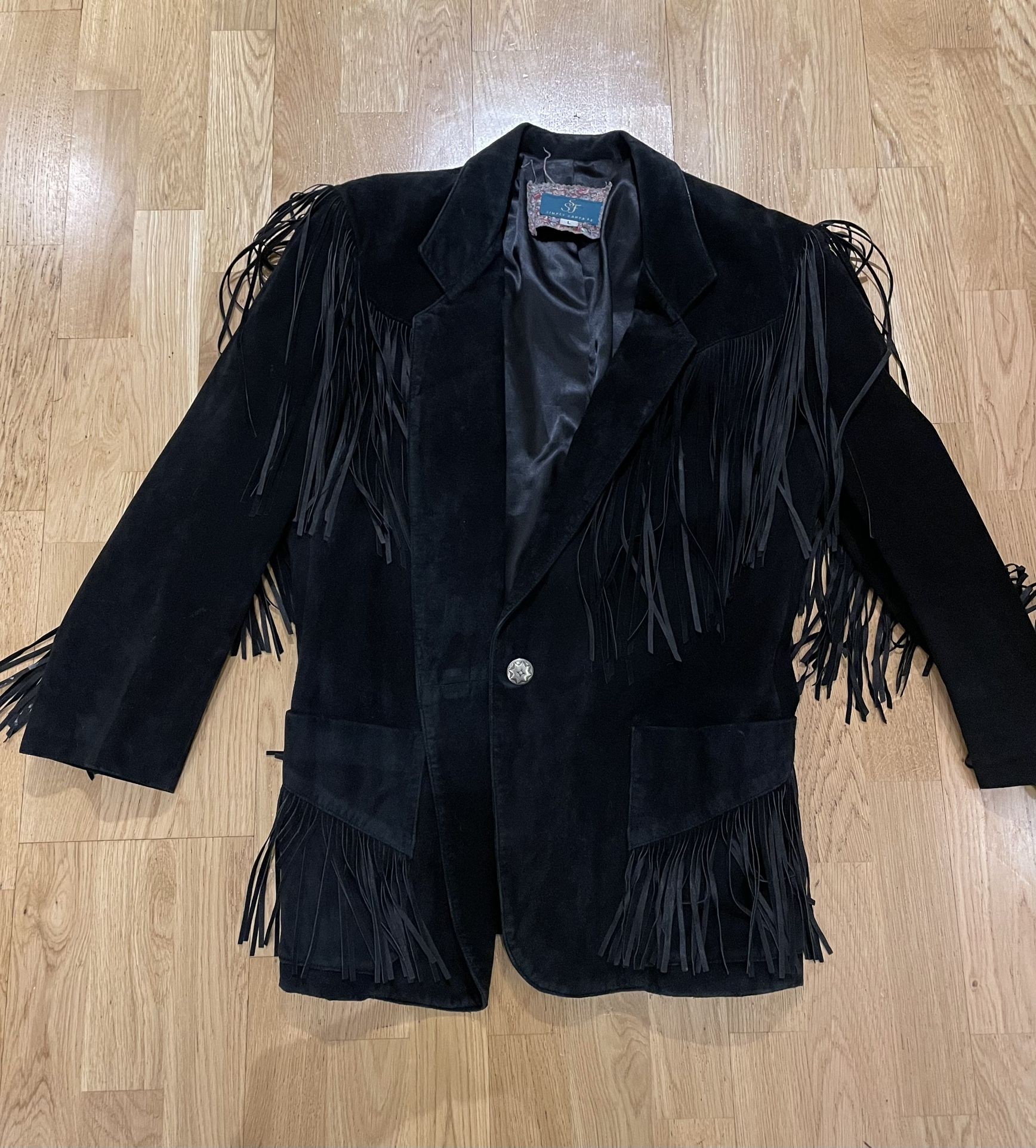 Ladies Genuine Suede Fringe Jacket