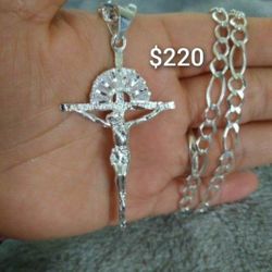 925 Sterling Silver Chain With The Pendant/Cadena Con Dije De Plata 925