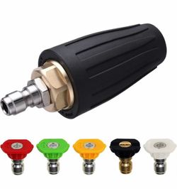 Turbo Nozzle for Pressure Washer, Rotating Nozzle and 5 Tips, 1/4 Inch Quick Connect, 3600 PSI, Orifice 2.5