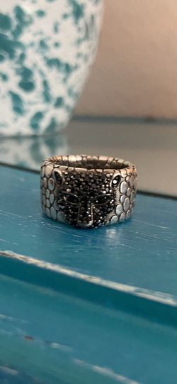 Black Spinel Leppard Ring