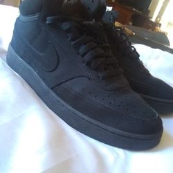 NEW NIKE Court Vision Mid- Black Suede