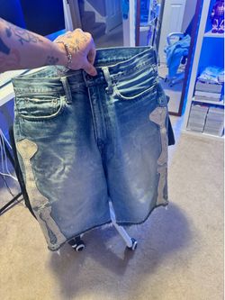 KAPITAL BONE DENIM SHORTS