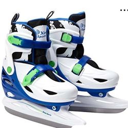 Xino Sports Adjustable Ice Skates - for Girls and Boys (Size J10-J13)