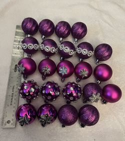 Purple Christmas Tree Ornaments 