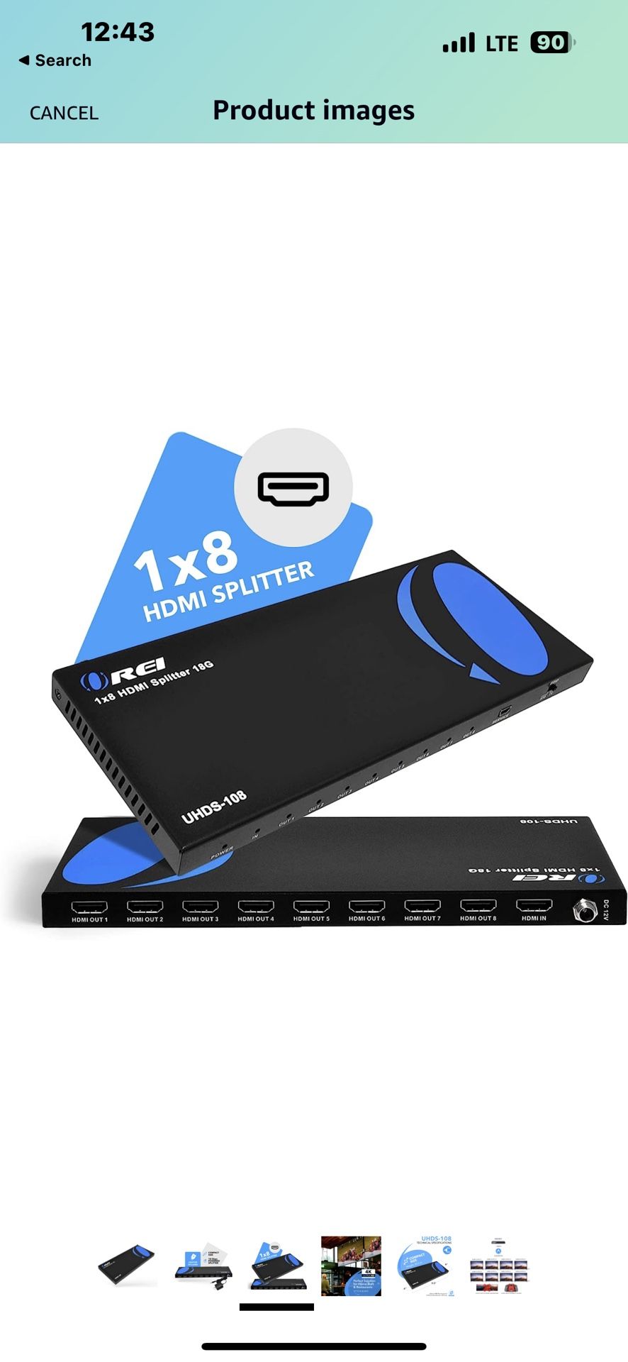OREI 4K 1 in 8 Out HDMI Splitter 4:4:4 8 bit HDMI 2.0 HDCP 2.2 18 Gbps 4K