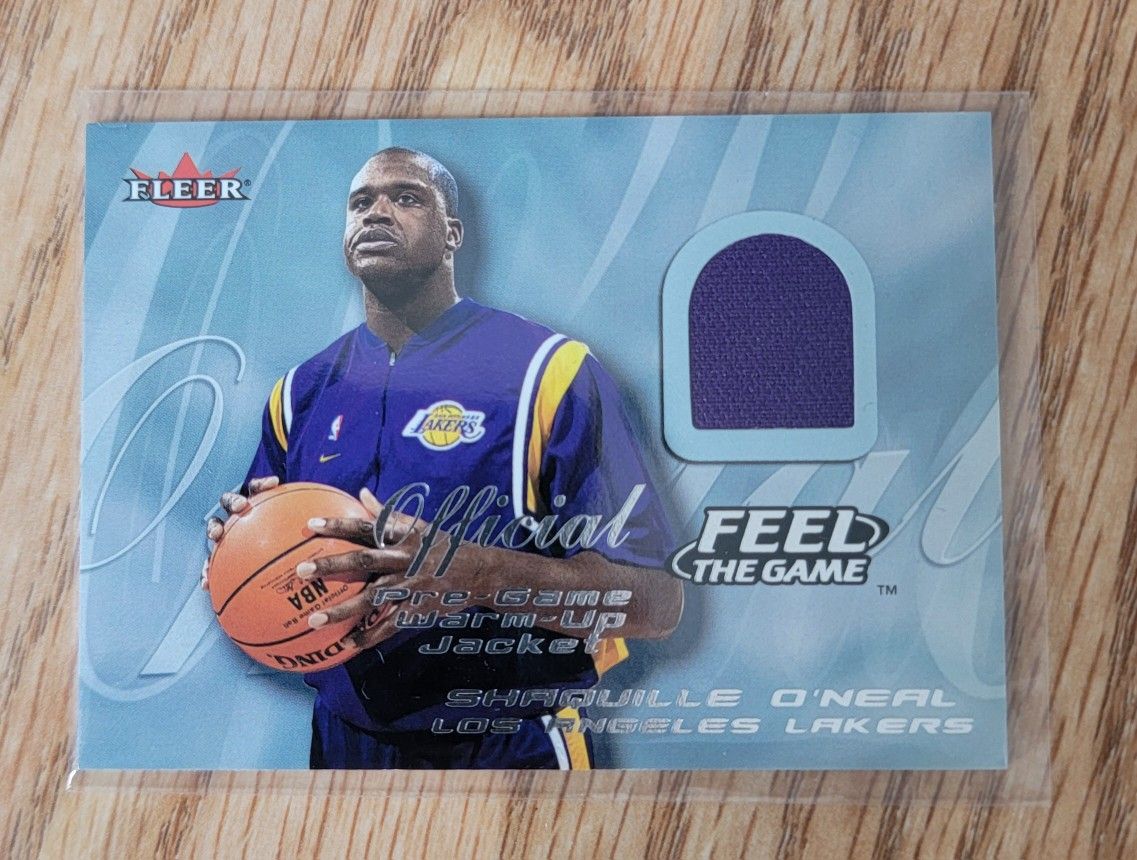 SHAQUILLE O'NEAL 2000 FLEER "FEEL THE GAME" JERSEY RELIC