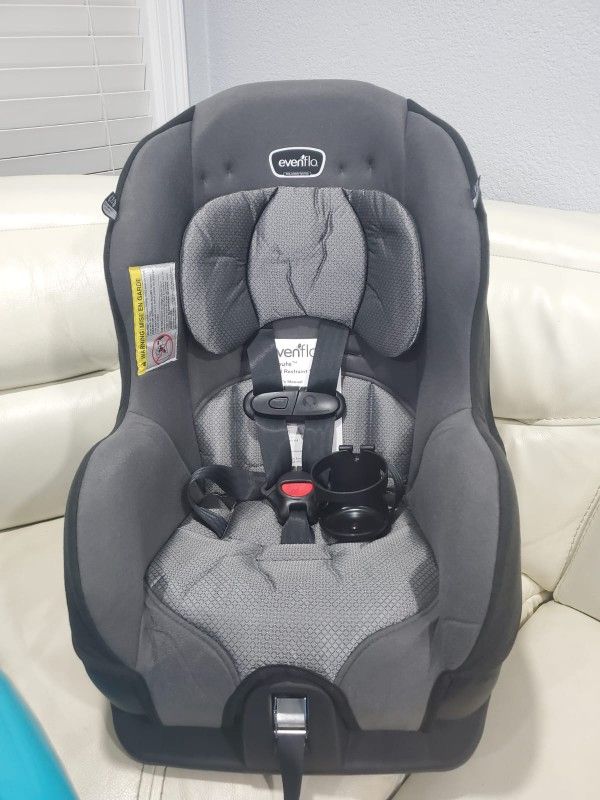 NEW!!! Evenflo Tribute LX 2-in-1 Lightweight Convertible Car Seat, Travel Friendly (Saturn Gray)
