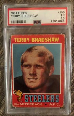 1971 TOPPS Terry Bradshaw #156 Rookie Card RC HOF PSA 1.5 Pittsburgh Steelers