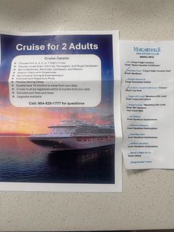 Cruise for 2 Adults – Transferable Certificate