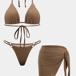 Tie-Up 3-Piece Bikini Set