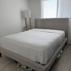 West Elm Tufted Queen Bed