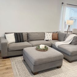 Large Sectional Couch With Ottoman 🚚