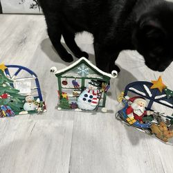 3  Pack Christmas Tealight Candle Holders 