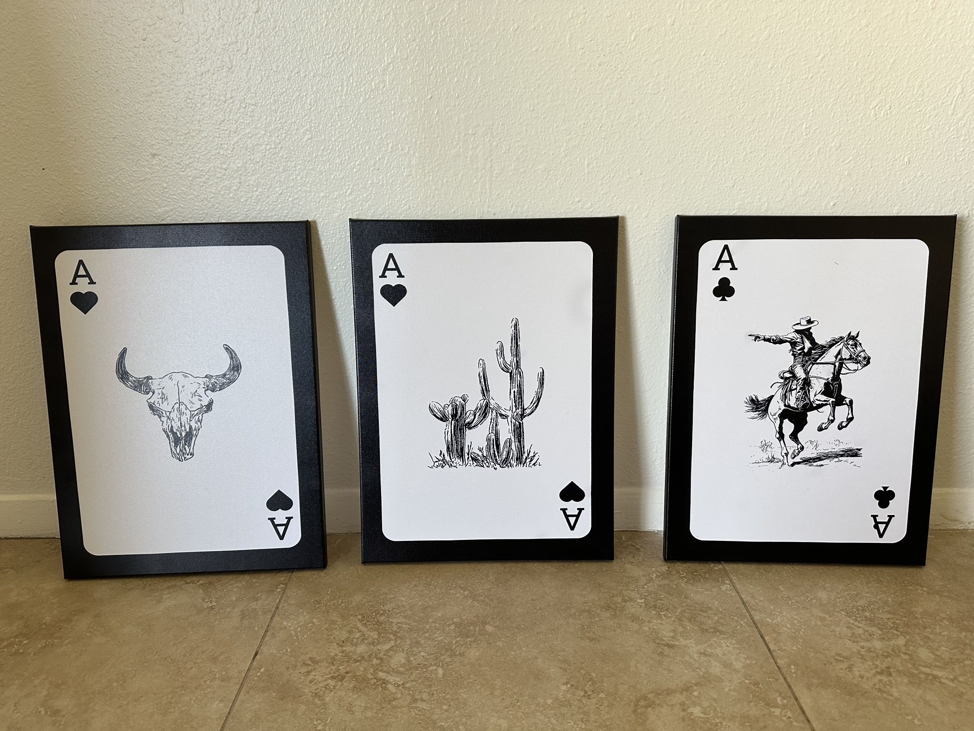 Western Cowboy Wall Art Set Of Three **2 Months Old**
