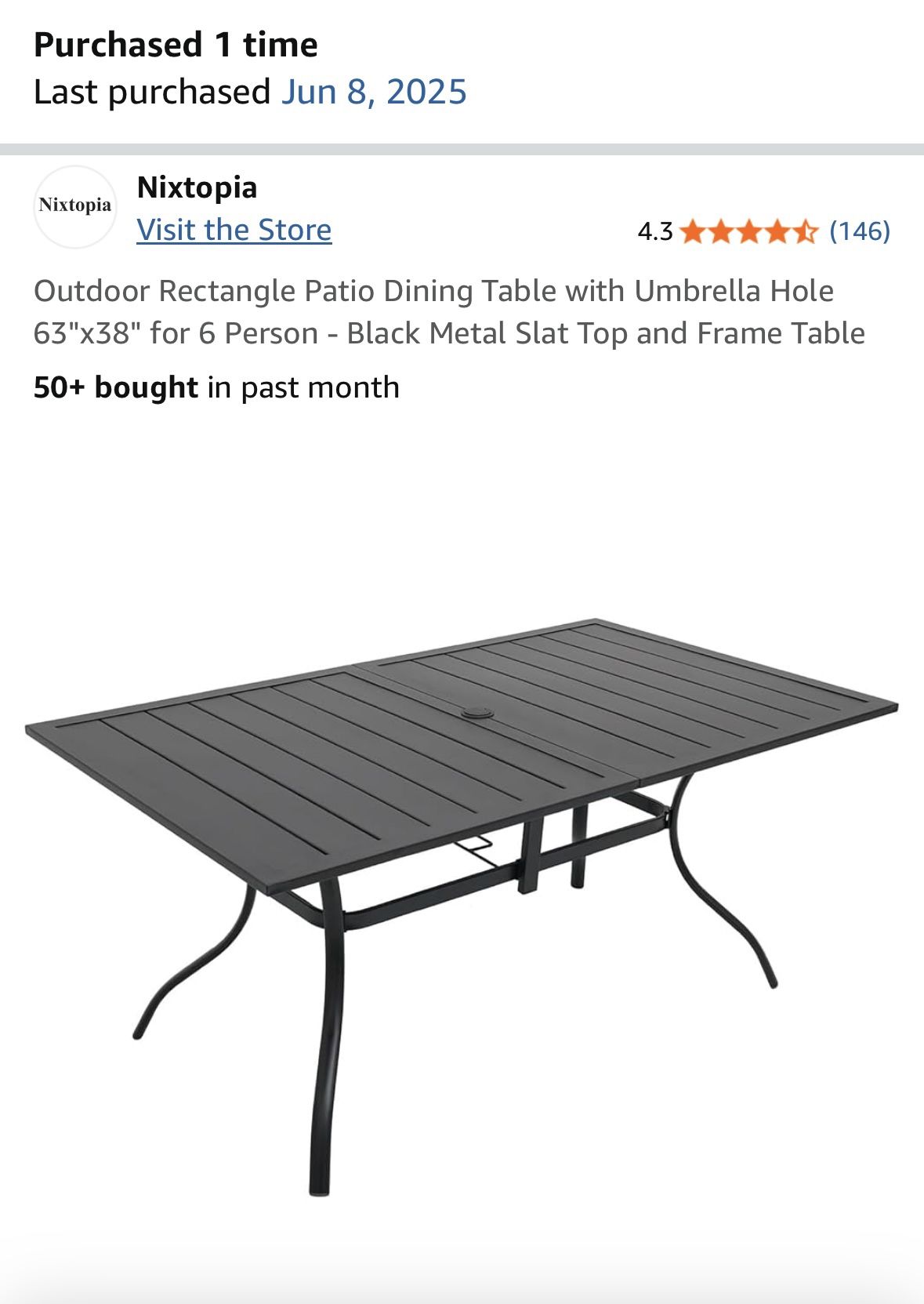 Brand New Patio Table