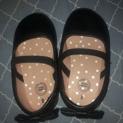 Toddler Girl shoes, Black, Size 4