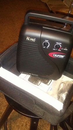 califone pa-pro wireless portable p.a amplifier model pa-10a/pa-10b