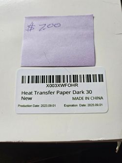 Circut Dark heat transfer paper