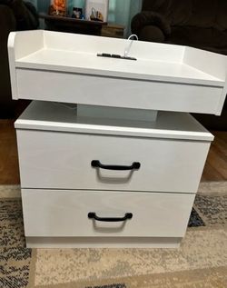 LED & Charging station Night Stand