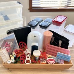 Home Bundle- Containers, Ice Shaver, Baking Fun, Wood Tray, Organization
