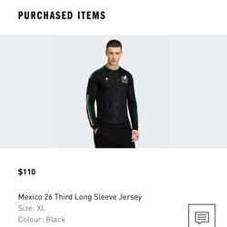 Mexico Black Jersey Long Sleeve