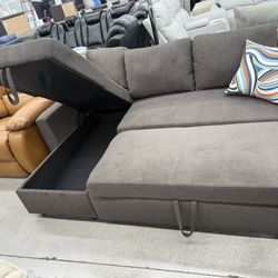 Sleeper Sectional With Storage Chaise ‼️ Only $599‼️