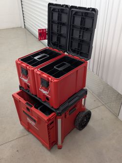 🔥 BRAND NEW MILWAUKEE PACKOUT 3-PIECE SET: ROLLING DRAWER & 2 COMPACT TOOL BOXES 🧰 (FIRM)