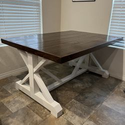 Rustic Custom Farm Table Made From 1914 World Fair Wood Door