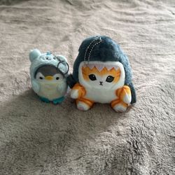 Cat Shark Plushie, And Cosy Penguin Plushie