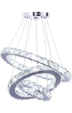 Crystal Chandeliers Modern LED 3 Ring Chandelier
