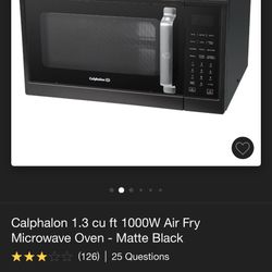  Calphalon 1.3 Cu 1000W Air Fry Microwave Oven Brand New