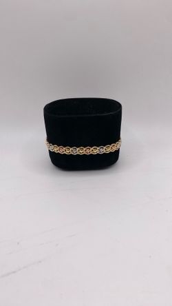 14k 6.1g 7.2” Fancy DIA CUT Bracelet 