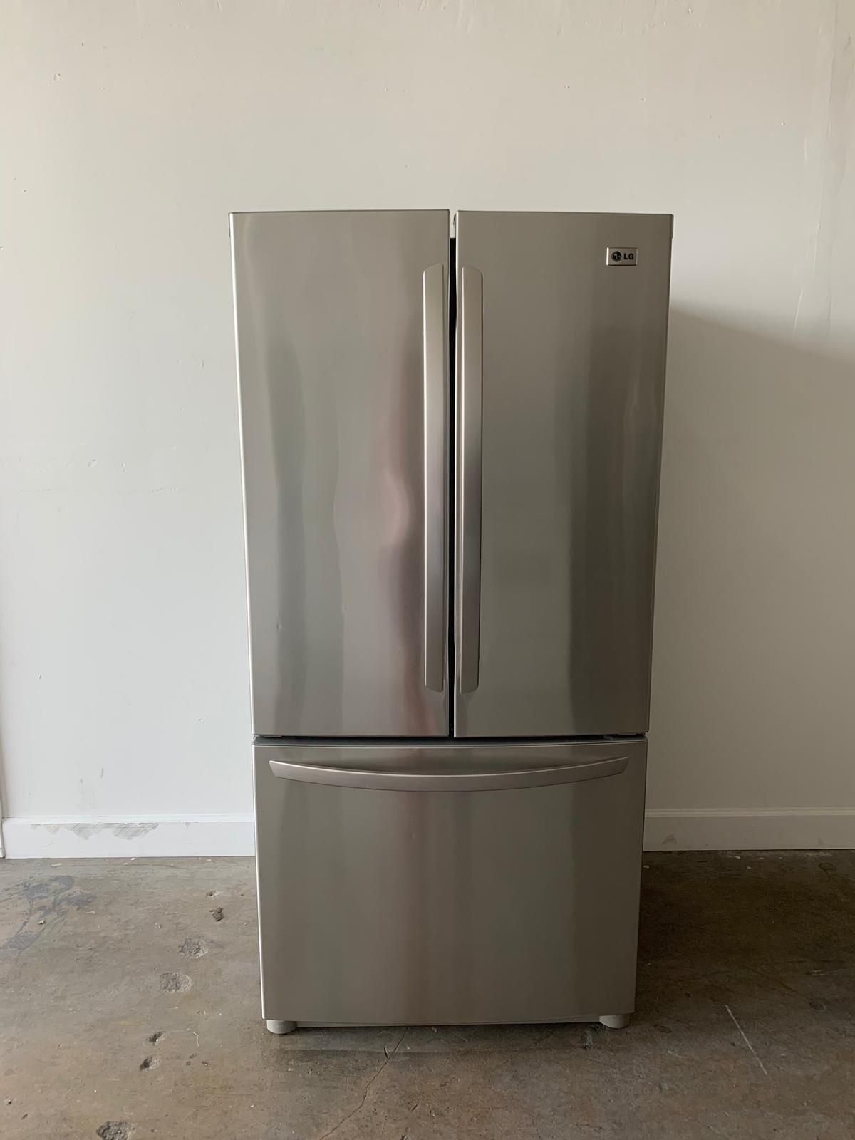 LG Fridge Nevera Refrigerador Refrigerator French Door stainless steel.33” good condition... we deliver... 90 days warranty