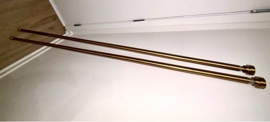 66”-72” brass curtain rods