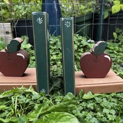 Vintage Wood Bookends 