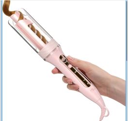 ZAVAREA Automatic Rotating Curling Iron For Long Hair - 1 Inch Curling Wand