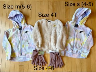 Nike girls clothes size 4-6/H&M gloves in size 4-6