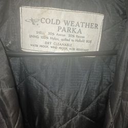 Black coat, Vintage Wear, Parka XL 