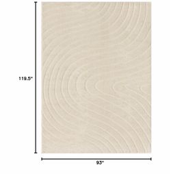 Large Cream/Beige Area Rug – 8’ x 10’