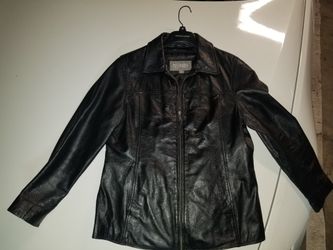 Wilson's men's leather jacket large black vintage fit