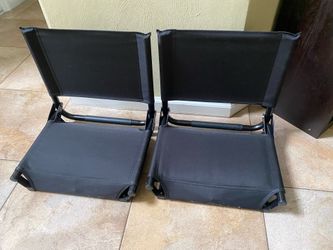 Stadium bleacher’s chair or comping chairs pair