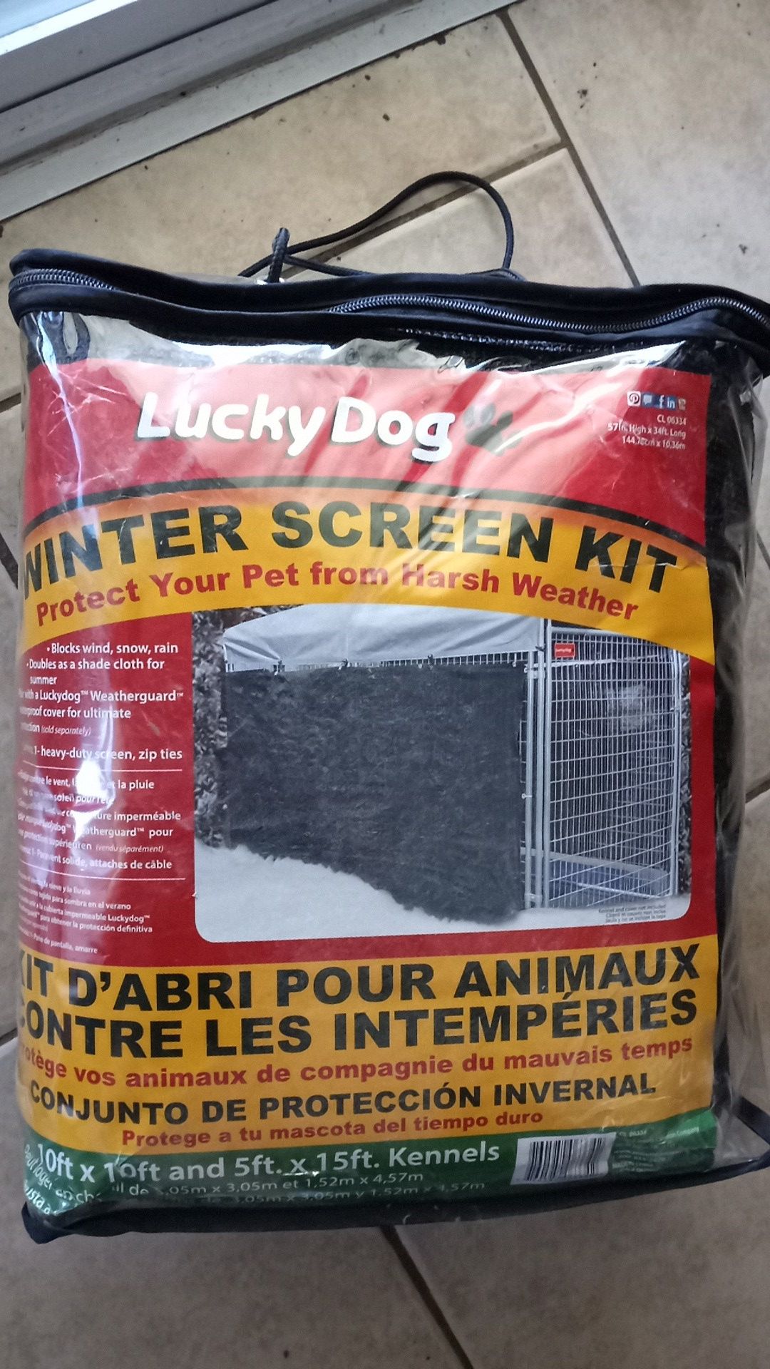 Lucky dog winter screen kit -just walls- NEVER USE