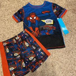 Disney Boys Spider-Man Pjs- Size-5/6…new!!