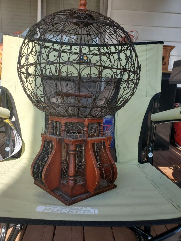Real Leather Jacket & Antique Bird Cage!!