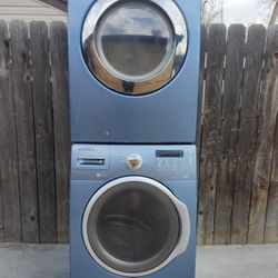 BLUE SAMSUNG WASHER AND ELECTRIC DRYER WORKING FANTASTIC 💪 