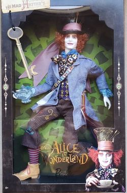 Johnny Depp as The Mad Hatter (Alice in Wonderland) Barbie Collector Doll NIB