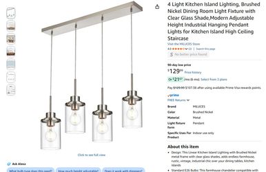 4 Light Kitchen Island Lighting,